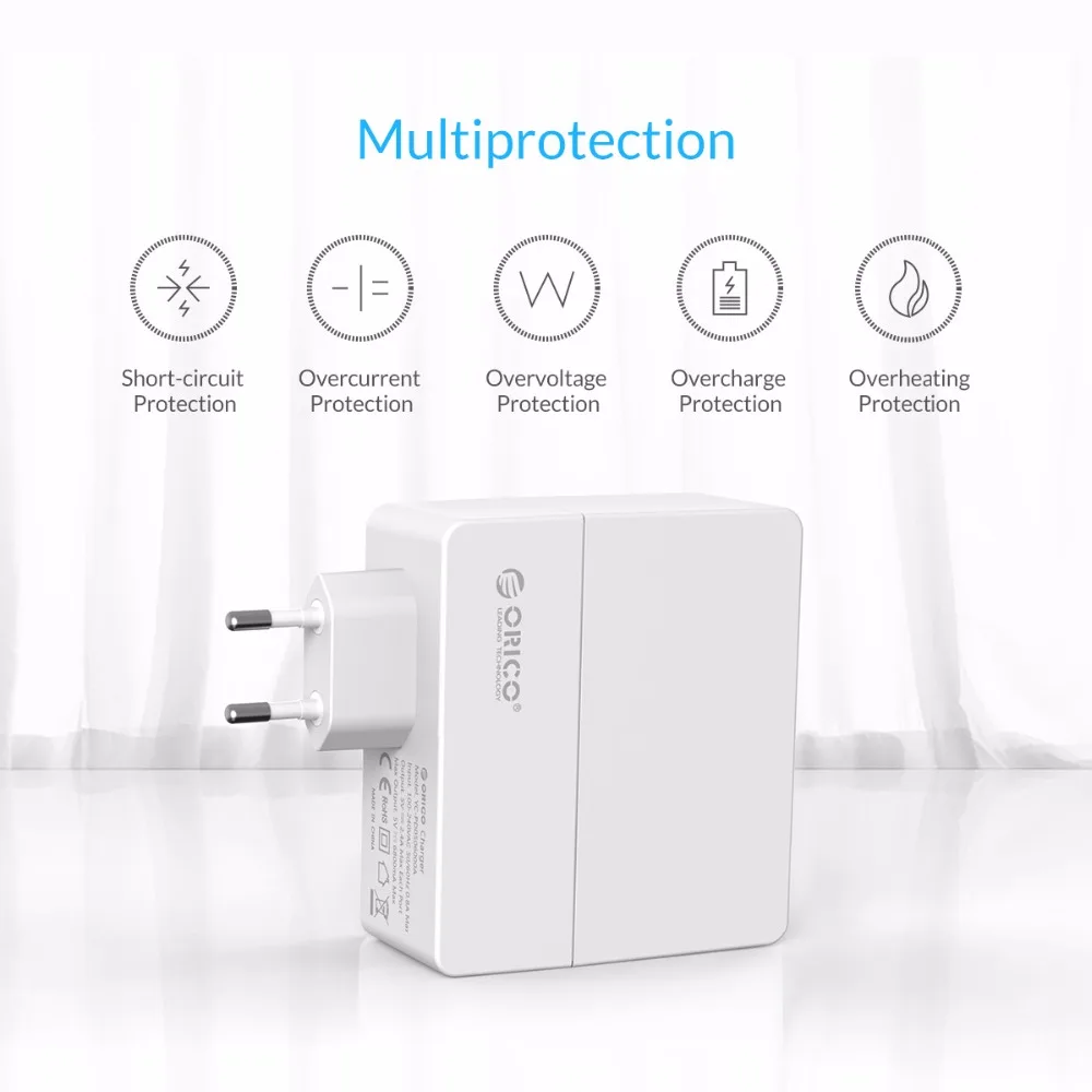 Настольное USB зарядное устройство, ORICO 4 порта 6,8 AUSB настенное зарядное устройство 34 Вт для iPhone 7 Мобильный телефон умное зарядное устройство