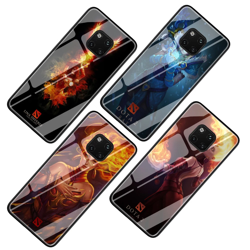 Чехол Dota 2 Heros из закаленного стекла TPU для huawei P10 P20 P30 mate 20 Honor 9 10 Lite Pro 7A 8X P Smart