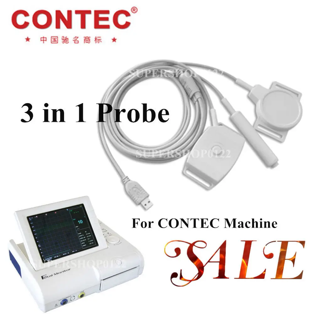 Зонд 3 в 1 зонд для движения плода TOCO FHR монитора CONTEC CMS800G Hot CONTEC| |