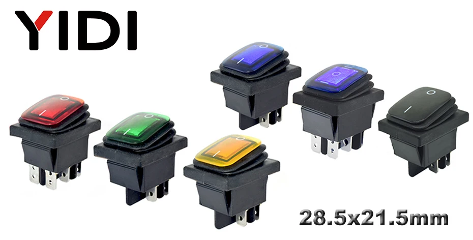 250VAC KCD4 201 203 Водонепроницаемый кулисный переключатель DPST 4pin Вкл/Выкл 12V 220V светодиодный 6 pin на DPDT морской катер автомобиля кулисный переключатель