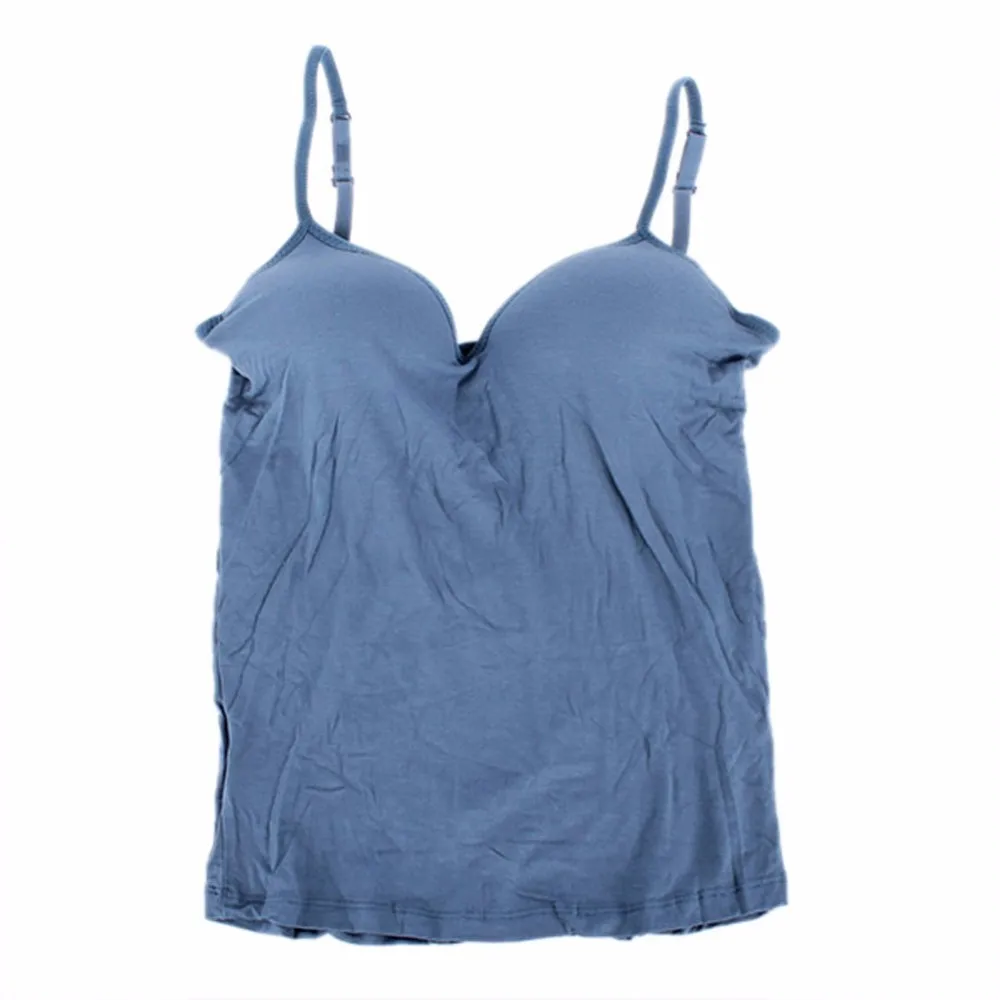 Регулируемый ремень Встроенный бюстгальтер с подкладкой модал майка Camisole Cami