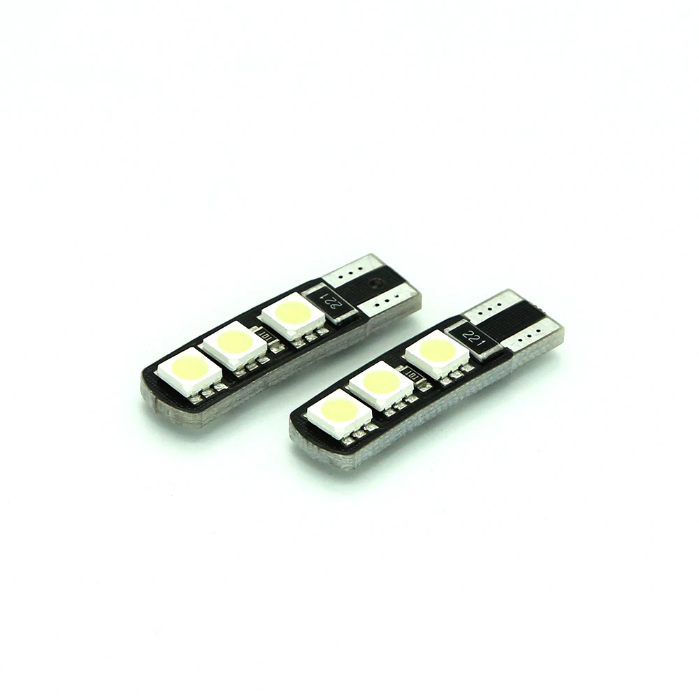 12V LED T10 W5W 5050 SMD 6 led Canbus 1.2W Auto Car RGB Interior Dome Wedge Reading Light Strobe Lamp Bulb With Remote Control | Автомобили