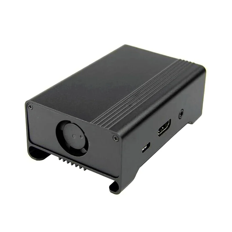 Алюминиевый Чехол Raspberry Pi 3 с вентилятором черный серебристый красный корпус из
