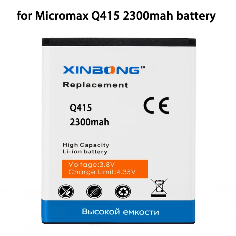 XINBONG Высокое качество для Micromax Q415 батарея с номером отслеживания