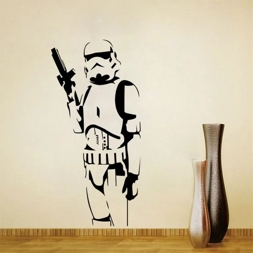 Классический Stormtrooper стены Стикеры Звездные войны Виниловая Наклейка Искусство