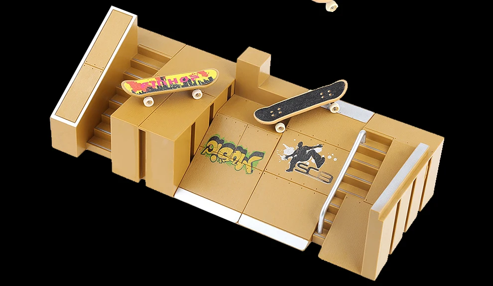 Новые 5 шт. скейт-парк комплект рампы Запчасти для Tech Deck гриф отличный Экстрим любителей спорта подходит для всех возрастов подарки