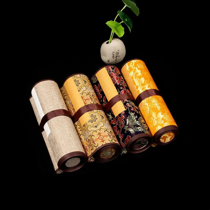

Scroll Xuan Paper Papel Arroz Calligraphy Brush Writing Xuan Paper Archaistic Rice-paper Chinese Painting Semi-Raw Rice Paper