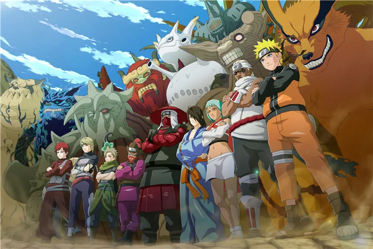 Аниме постер Naruto, манга, настенные картины, персонажи, Сакура Харуно производства компании "Kakashi" Хатаке героя аниме «Наруто Узумаки ткань с батиком в африканском стиле - Цвет: C