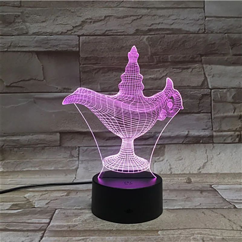 Креативная волшебная лампа 3D стереоскопическая акриловая настольная