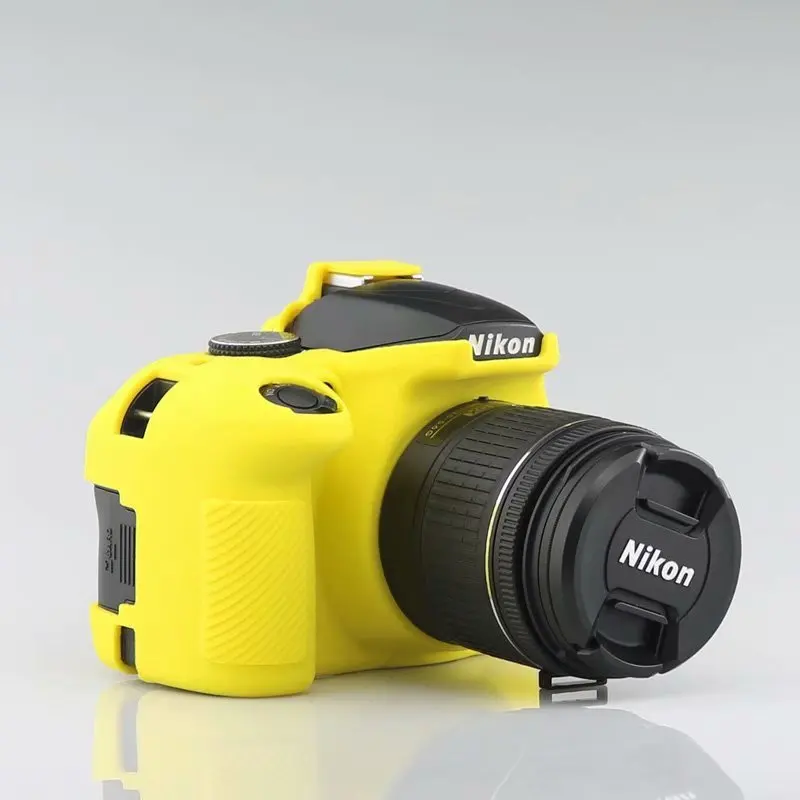 Силиконовый кожаный брони чехол Защита корпуса для Nikon D3400 корпус DSLR только