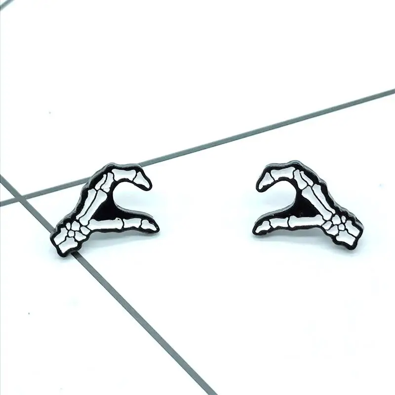 Новый палец чем любовь брошь милый Кости Скелет руки модные джинсовые рюкзак для