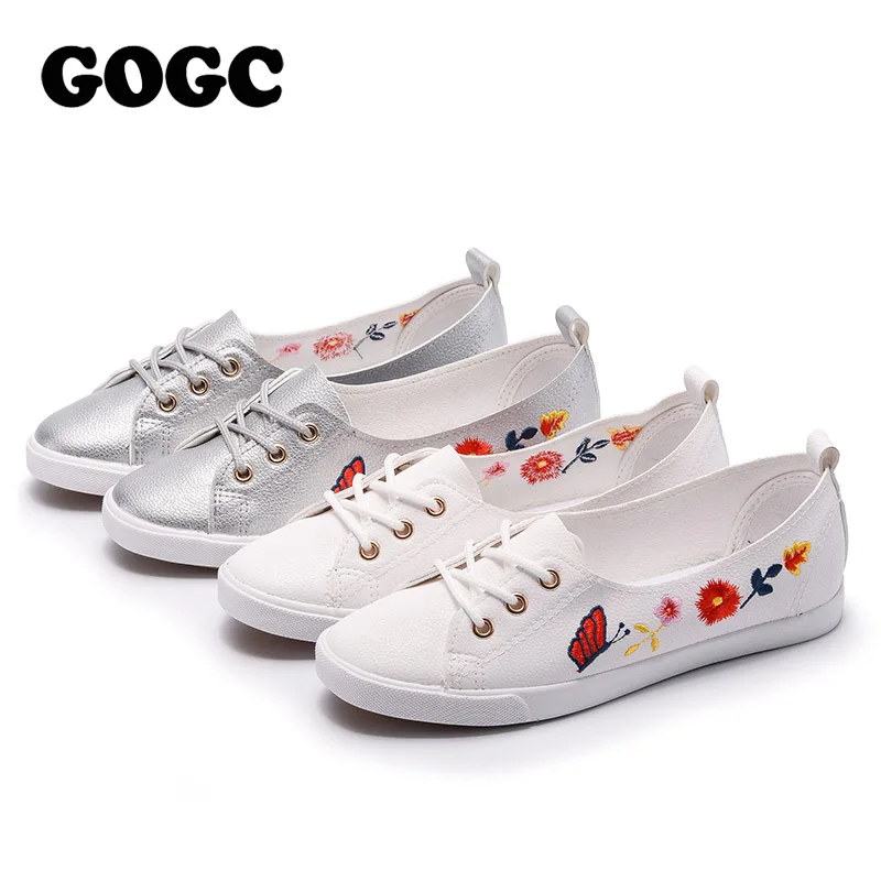 GOGC 2019 новые слипоны женская обувь Дамские кожаные туфли дышащая дамские на