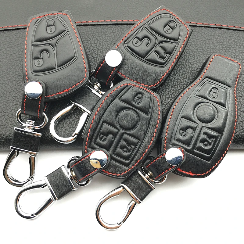 Кожаный чехол для ключей с дистанционным управлением Benz W203 W210 W211 amg W204 C E S CLS CLK CLA SLK
