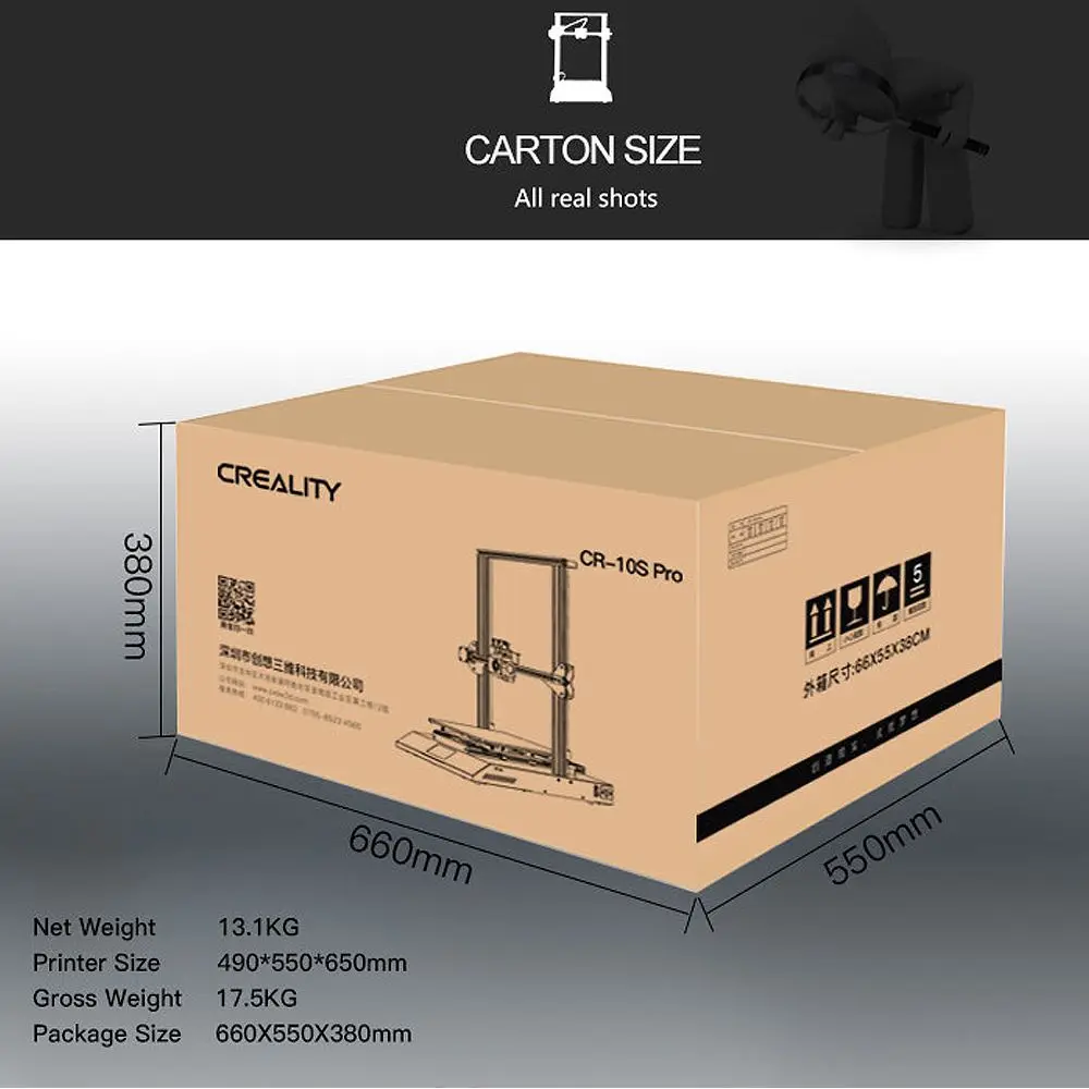 Creality CR 10S Pro Impresor 3D принтер набор 300300*400 мм размер цветной печати для сенсорного ЖК