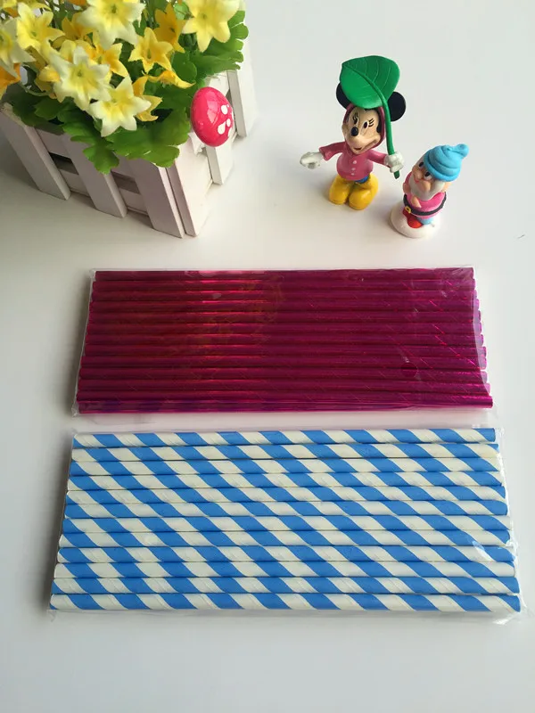 24 шт. металлик Золотой Красный бумажные соломинки и Полоса соломы для свадьбы дня