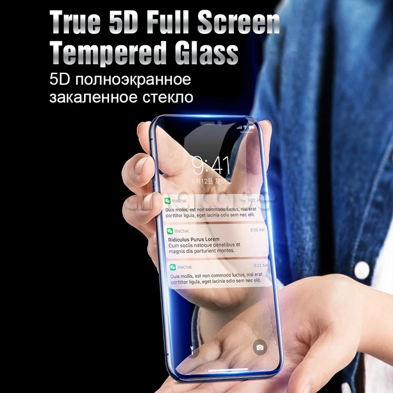 500 шт. 5D изогнутая полноразмерная пленка из закаленного стекла для iPhone 12 Mini 11 Pro Max