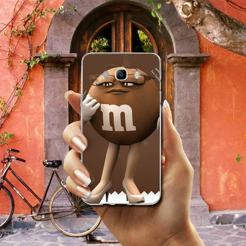 Симпатичные M& M'S шоколадные конфеты силиконовый чехол для телефона из мягкого ТПУ с рисунком Чехлы для samsung Galaxy J1 J2 J3 J4 J6 J5 J7 J8 A3 A5 A7