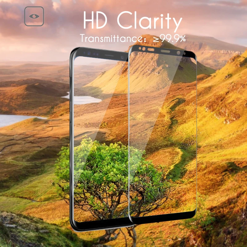 ESVNE 3D изогнутый край закаленное стекло для samsung Galaxy S8 Plus HD Защитная пленка полного