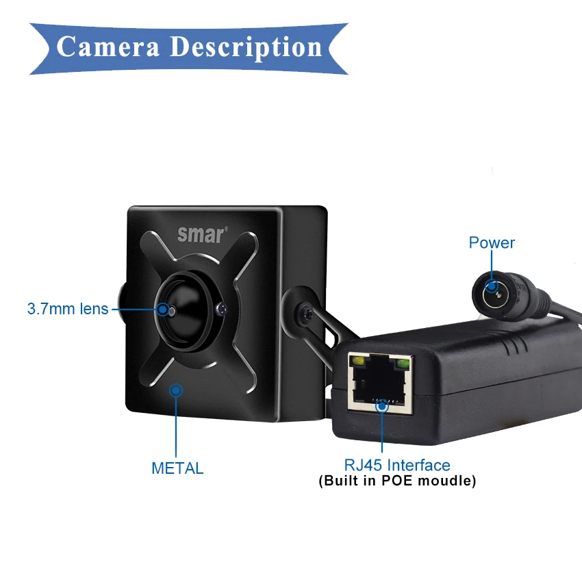 IP камера видеонаблюдения Smar PoE 720/960/1080P объектив 3 7 мм сетевая P2P поддержка