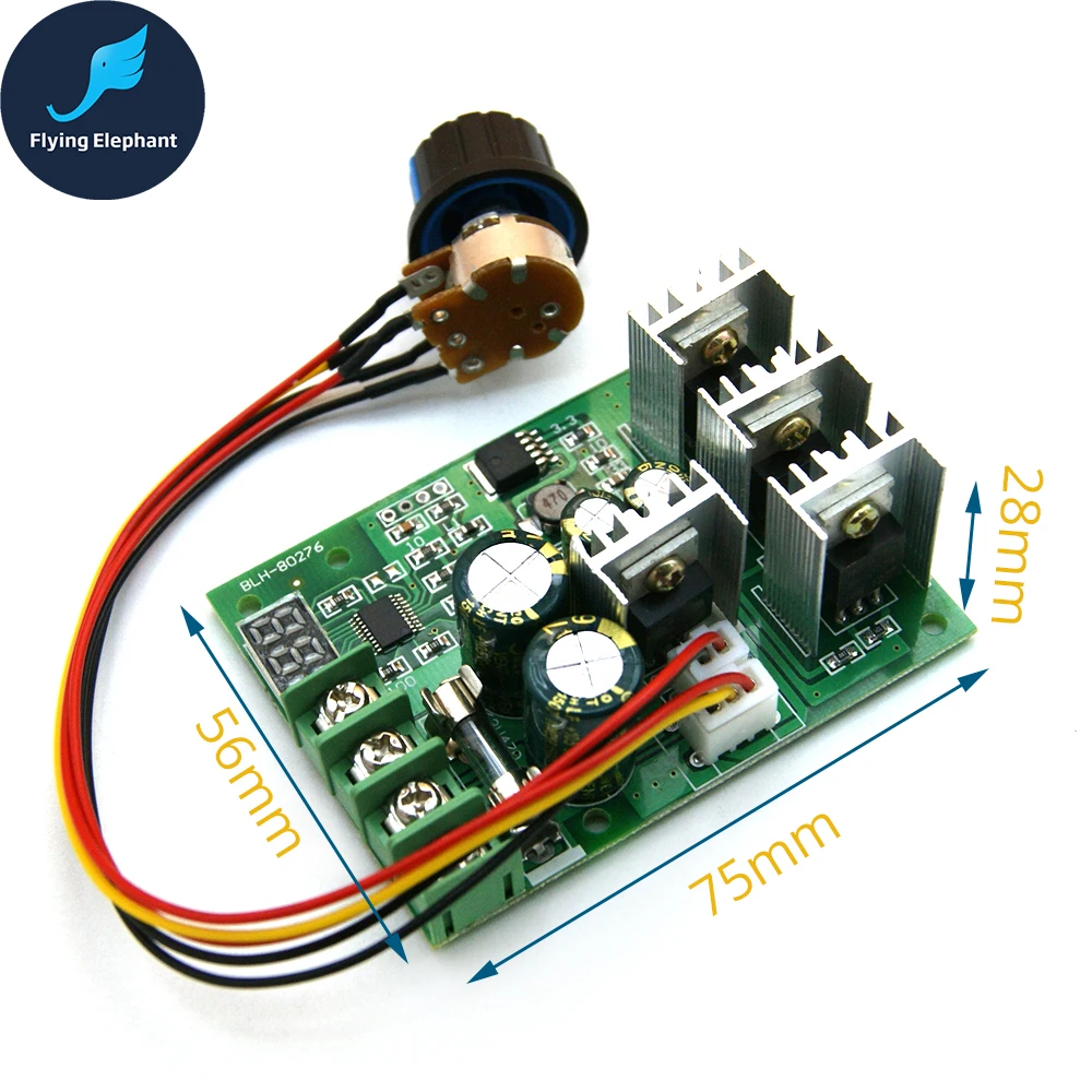 PWM DC В 6 60 в регулятор скорости двигателя 30A 12 24 48 цифровой дисплей диммер Текущий