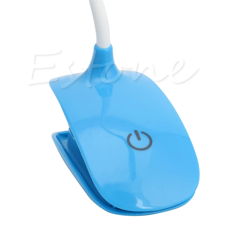 

Clip-on Plastic Desk Reading Light Table Lamp Flexible USB Rechargeable Touch Sensor LED