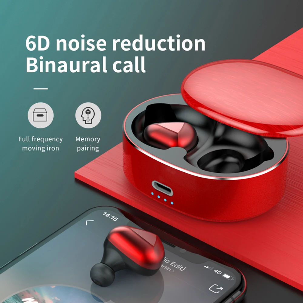 TWS стереонаушники Nennbo T50 с микрофоном Bluetooth 5 0 поворот на 360 градусов|Наушники и