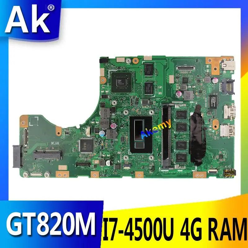 

AK TP550LD Laptop motherboard For Asus TP550LD TP550LA TP550L TP550 Test original mainboard DDR3L 4G RAM I7-4500U GT820M