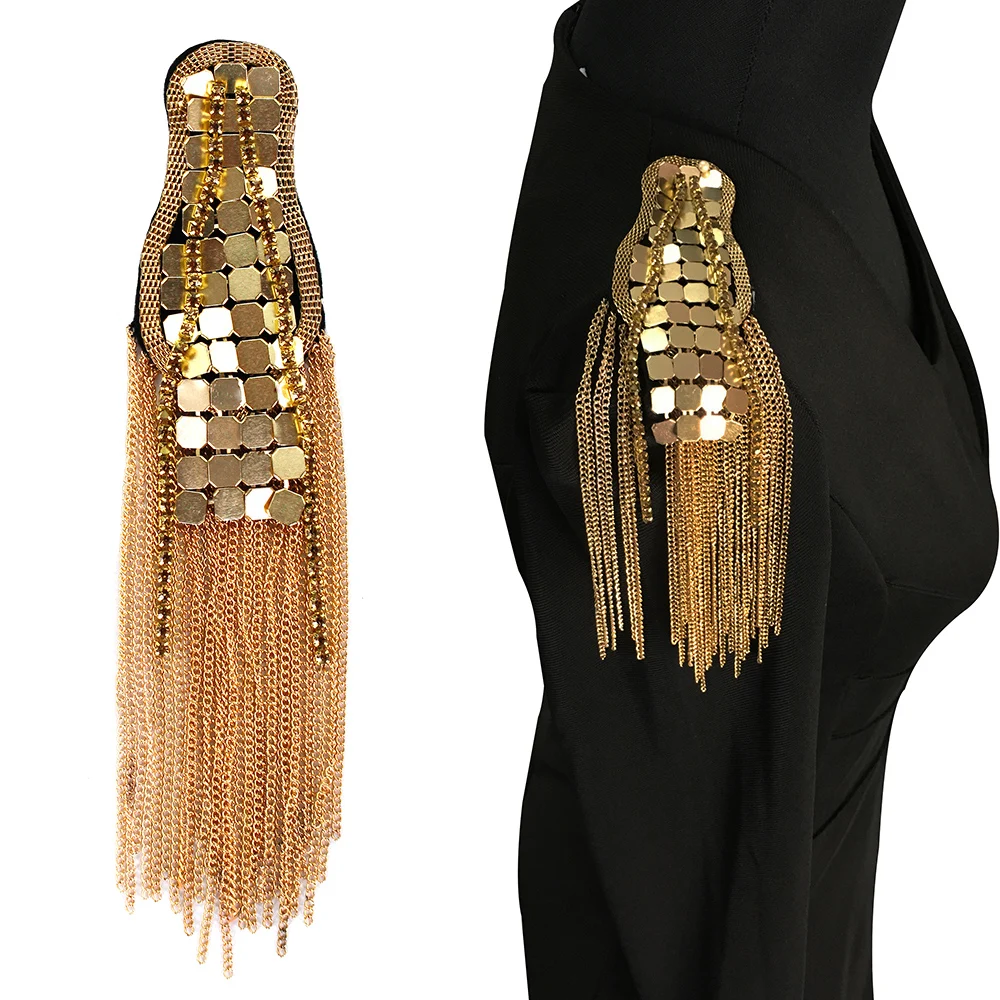 Аксессуары для одежды брошь на плечо эполет сумка из бисера Пришивание цепочке