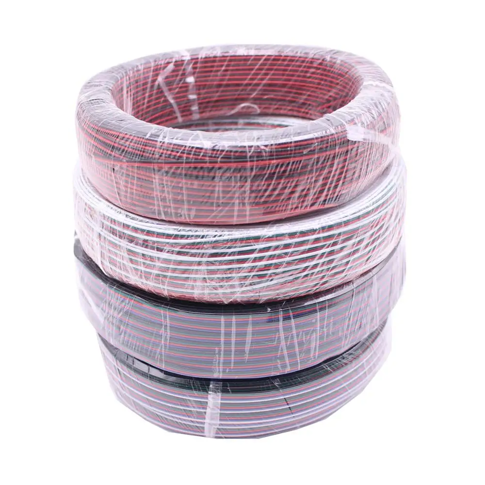 2Pin 3Pin 4Pin 5Pin 1M 5M 10M 18AWG 20AWG 22AWG Electric Extension Wire Cable For Single Color RGB RGBW LED Strip Connecting