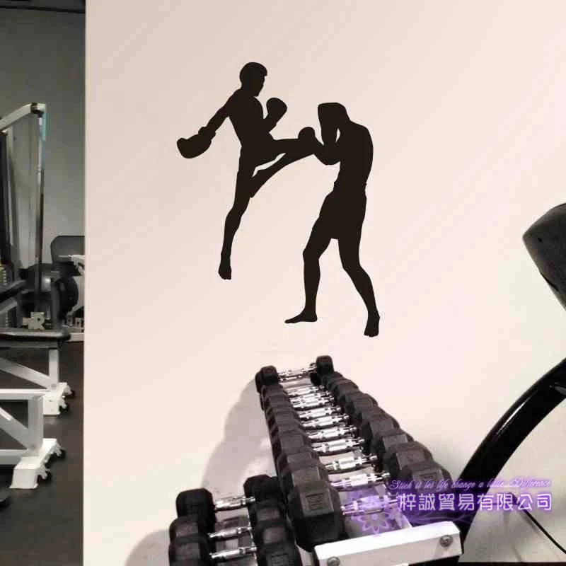 

Boxing Club Muay Thai Taekwondo Karate Sticker Kick Play Car Decal Free Combat Posters Vinyl Striker Wall Decals Decor