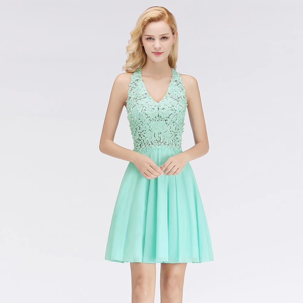 Robe de soiree 2019 роскошное бордовое красное шифоновое короткое аппликация для