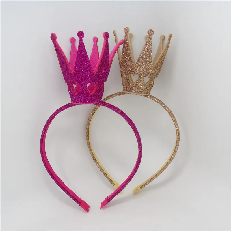 20 шт./лот блестящая золотая розовая красная повязка для волос девочек фетровая