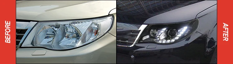 AKD автомобильный Стайлинг Головной фонарь для Subaru Forester фара 2008-2012 Светодиодный фонарь DRL Hid линзы проектора bi xenon автомобильные аксессуары