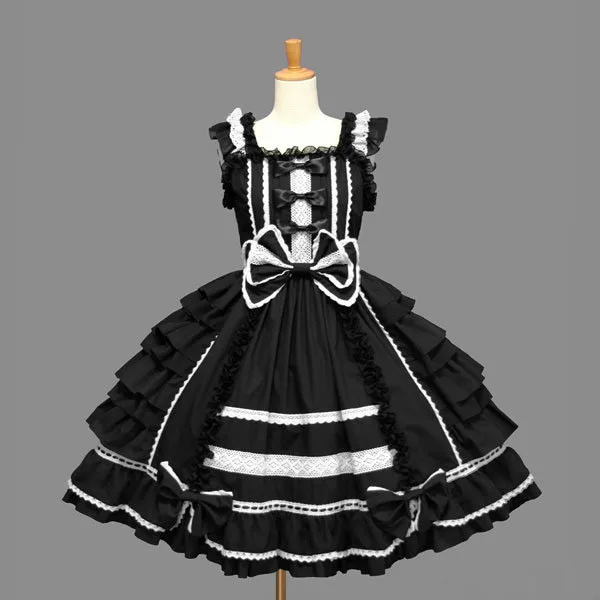 

Lolita dress gothic retro chiffon lace bow COS prom dress sweet Lolita costume