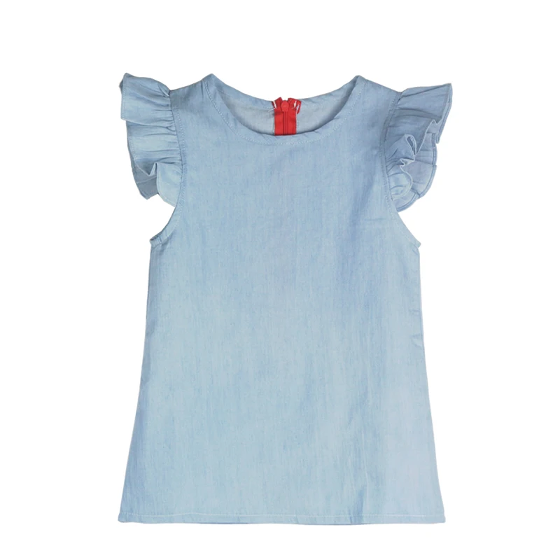 New Denim Baby Girl Dress Pleated Sleeveless Cute Princess Children Clothing Girls Dresses Summer 2018 Casual Kids Clothes | Детская