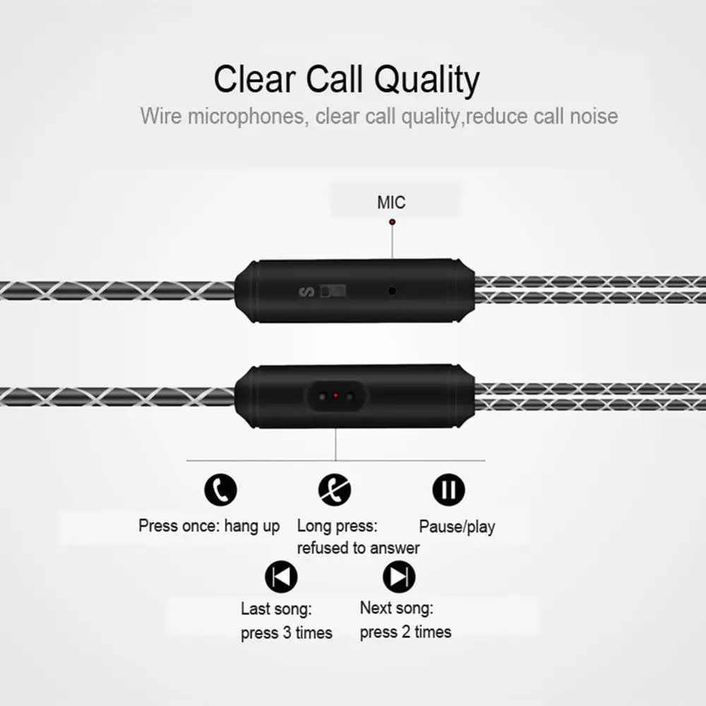 Спортивные эргономичные наушники-вкладыши с ушным крючком и микрофоном |