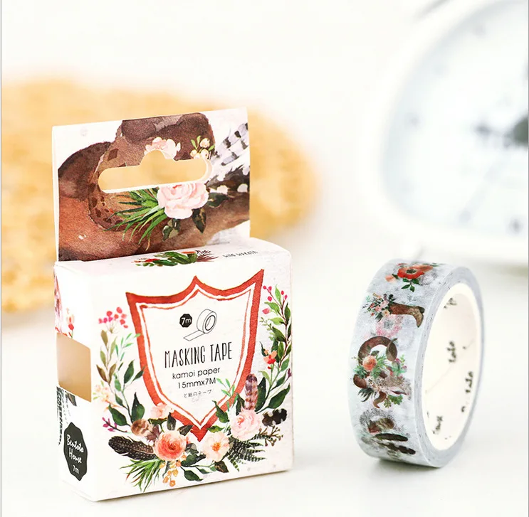 Декоративная Васи лента с летающим пером самодельная наклейка для скрапбукинга