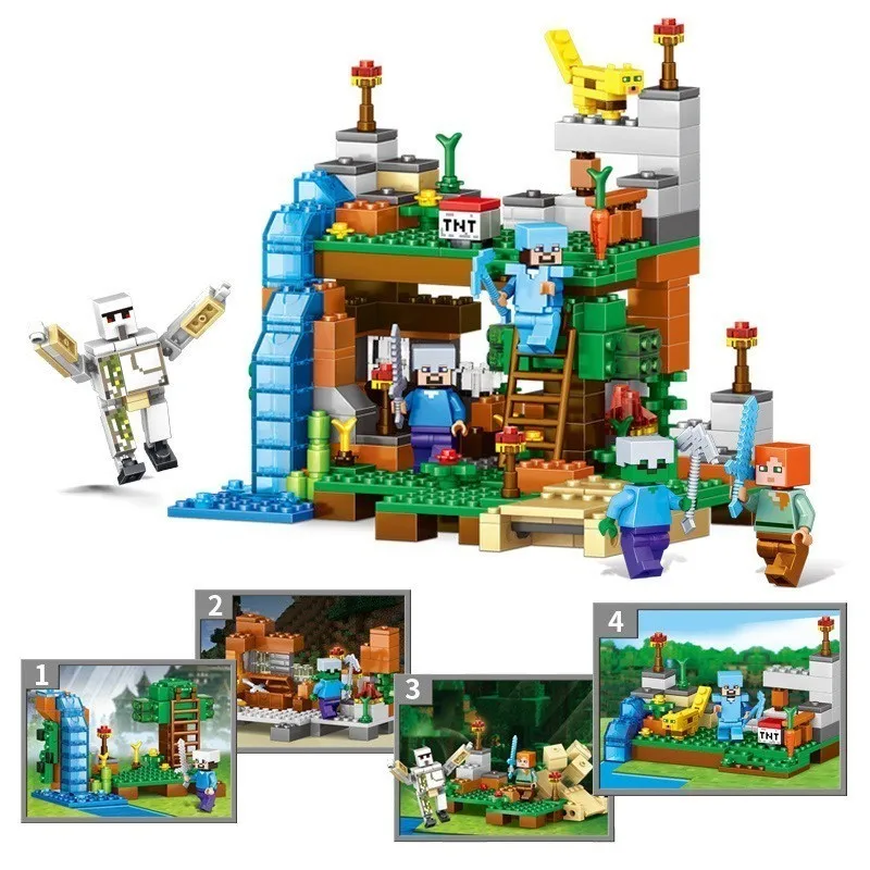 378 шт. 4 в 1 строительные блоки совместимые с Legoed город фигурки дракона набор
