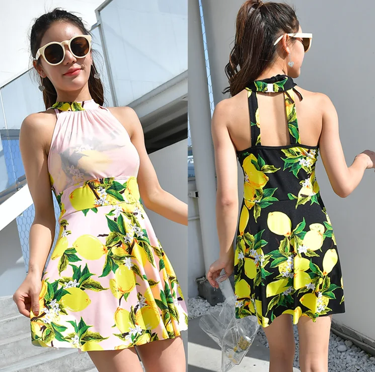 Купальники Женская консервативная Форменная Юбка стиль показывает стройность