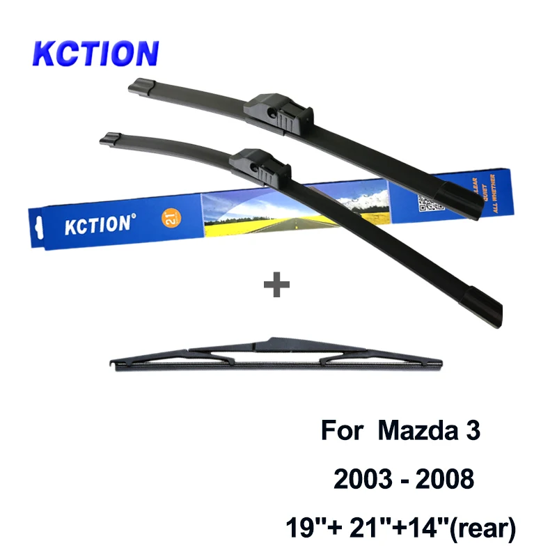 2pcs front 1pcs rear Гибридное лезвие стеклоочистителя лобового стекла для Mazda 3 Axela ветровое стекло натуральный стеклоочиститель резиновый Задний рычаг автомобильные аксессуары 2006 2007 2008 2010 - Цвет: 2pcs front 1pcs rear