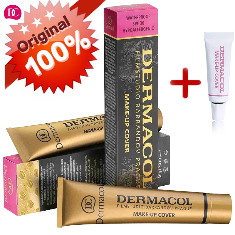 100% Оригинальный Dermacol макияж 30 г + 4 праймер водостойкий консилер база