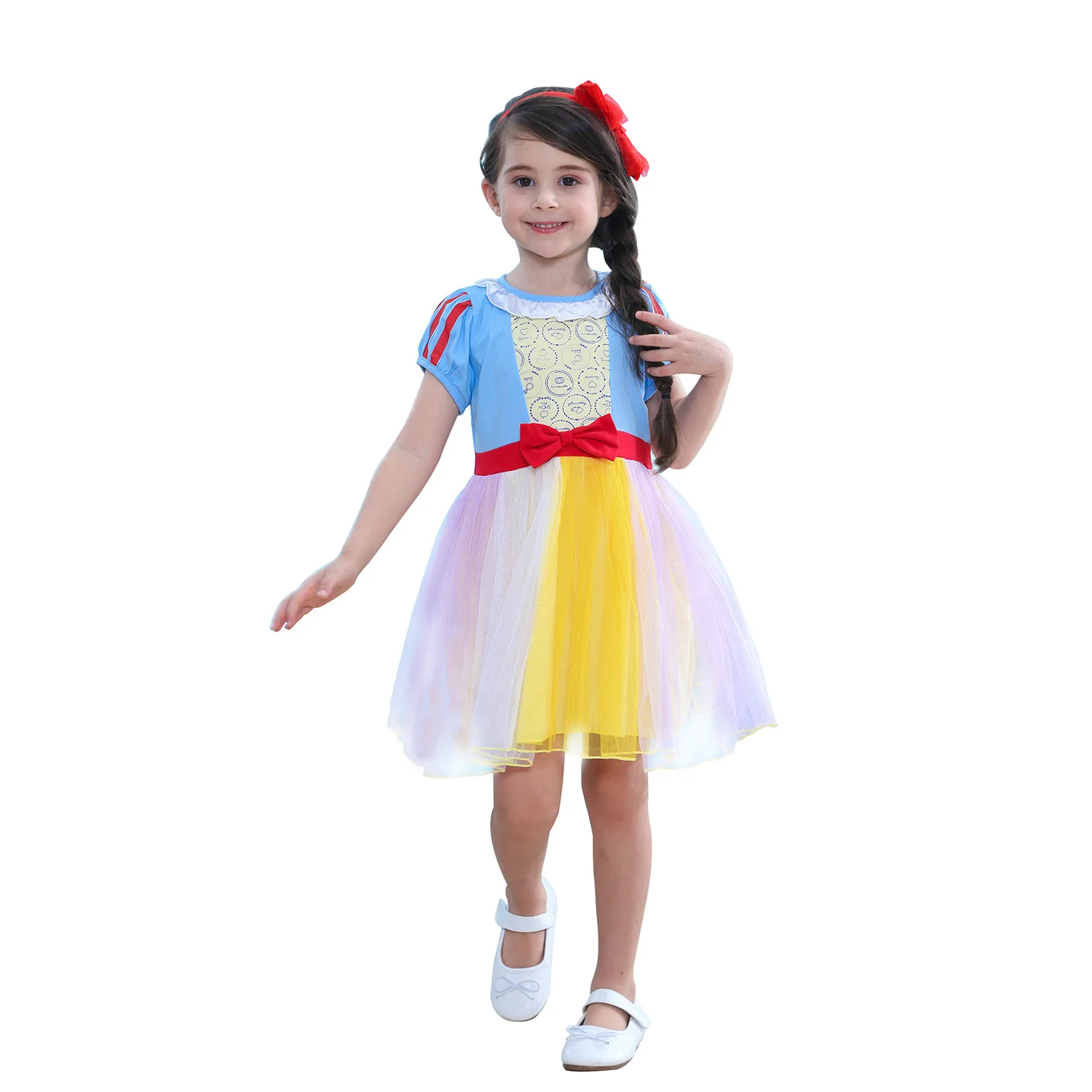 Party Dresses sleeves kids dresses for girls snow White Cosplay Princess Alice In Wonderland Halloween Costume Stage Show | Детская