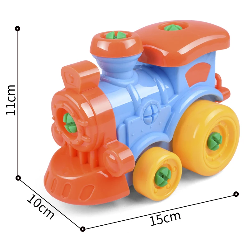 Early Learning Education DIY Screw Installed Plastic Disassembly Train Kids Toys for Children Jigsaw |