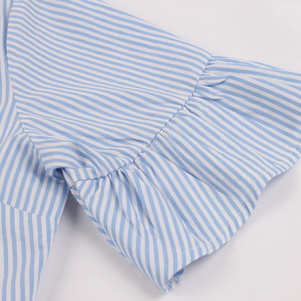 Женское платье в стиле ретро Joineles винтажное синюю полоску с расклешенными