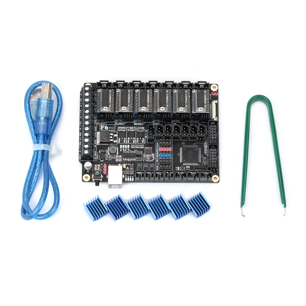 Материнская плата FYSETC F6 V1.3+ 6 шт. TMC2100/TMC2208v1.2/TMC2130v1.2/DRV8825/S109/A4988/ST820 VS SKR V1.3