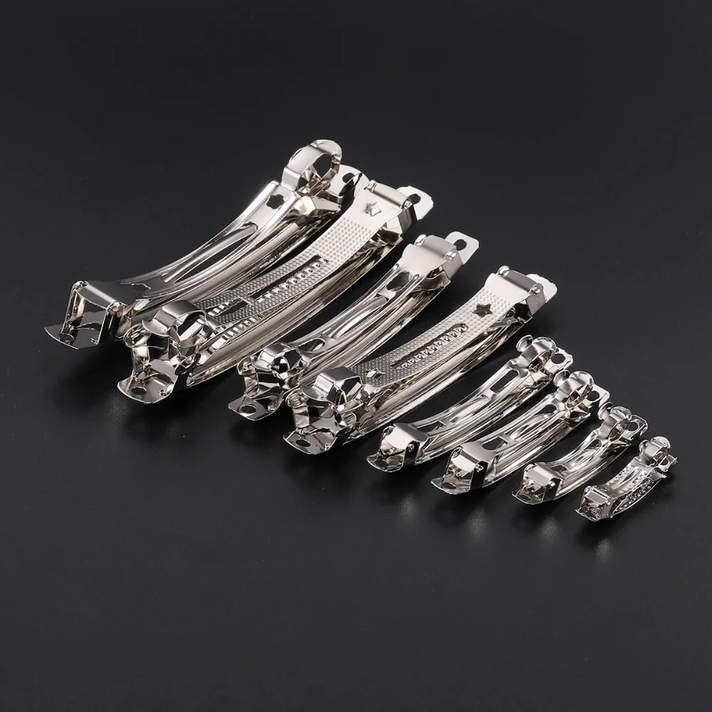 10pcs/lot Metal Spring Hair Clip Blank Automatic Base Hair Clips Setting For DIY Jewelry Making Base Hairpins Accessories