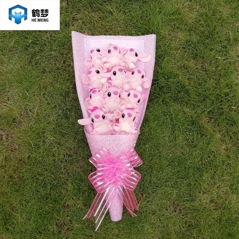 Мягкие животные стежка Плюшевые игрушки DIY подарок на праздник стежка букет для выпускного/дня рождения/свадьбы/Рождество день для девочек