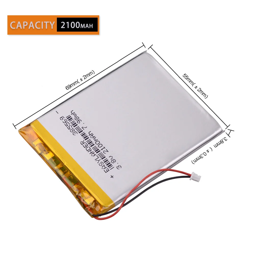 385569 3 8 V 2100mAh литий полимерный ионный аккумулятор для автомобильного