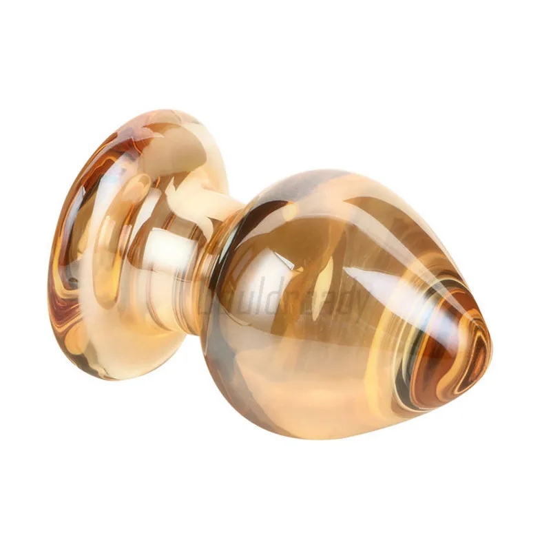 Большая стеклянная Анальная пробка фаллоимитатор большие анальные шарики