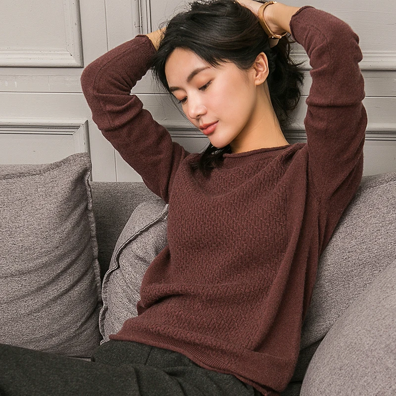 Hot Sale Winter Spring Women Sweater 100% Pure Cashmere Knitted Pullovers Oneck Standard Clothes Woman Jumpers Fashion Girl Tops | Женская